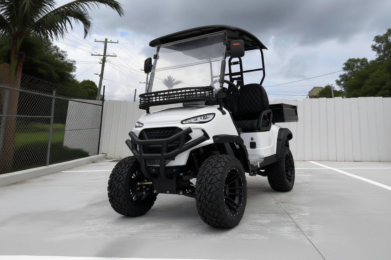 2-Seater Electric Utility Buggy with Tray – JSH0707